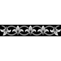 Elegant Fleur-de-lis Border , Monochrome , Decorative Element vector