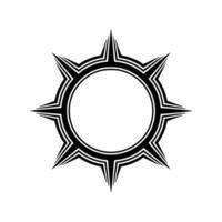 Geometric Sunburst - Minimalist Black and White vector