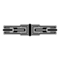 Art Deco Linear Border, Black and White Geometric vector