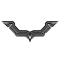 Geometric Batwing , Minimalist, , Monochromatic on White vector