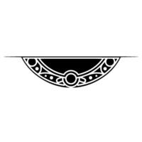 Abstract Decorative Border Element in Black White vector