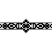 Decorative Ornamental Border , Black White, Geometric Pattern vector