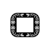 Elegant Floral Frame on Light Background, Minimalist Art vector