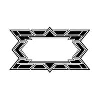 Geometric Art Deco Frame on White Background, Ornate vector