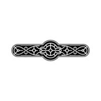 Ornate Black and White Decorative Border Element on White Background vector