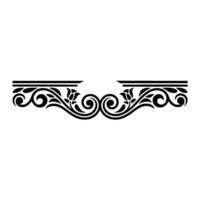 Elegant Floral Scroll Border with Minimalist on White vector