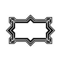 Geometric Black and White Frame on Light Background vector