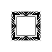 Geometric Art Deco Frame, Decorative Border, Retro vector