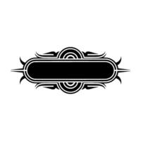 Art Deco Label Template Black and White, Geometric vector
