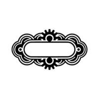 Steampunk-Inspired Decorative LabelBadge Template, Minimalist vector