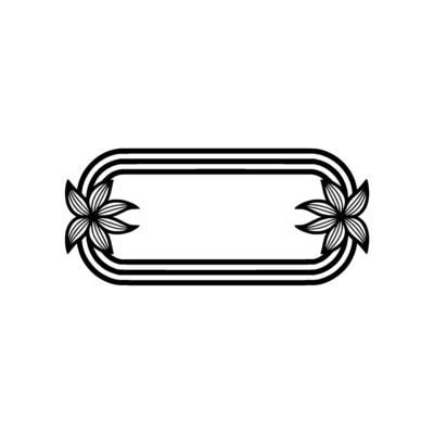 Elegant Floral Frame with Blank Space for Text - Minimalist