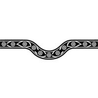 Abstract Floral Border , Black White, Elegant Pattern vector