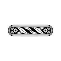 Elegant Black White Floral Border, Ornament vector
