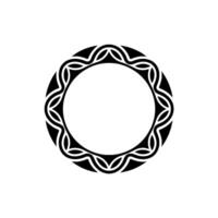 Minimalist Black White Circle Frame , Geometric Ornament vector