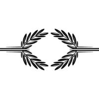 Elegant Olive Branch Wreath Frame Minimalist vector