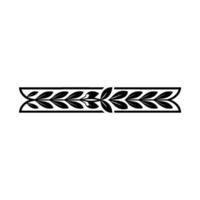 Elegant Leafy Border , Black and White Decorative Element vector