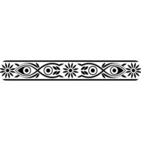 Ornamental Black Eye and Floral Border , Simple and Elegant vector