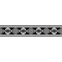Elegant Black and White Decorative Border , Floral Pattern vector