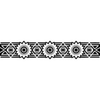 Minimalist Floral Border - Decorative Pattern vector
