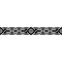 Celtic Knotwork Border in Black and White on White Background vector