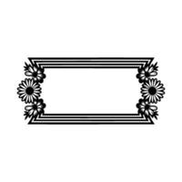 Floral Frame - Minimalist Daisy for Invitations Cards vector