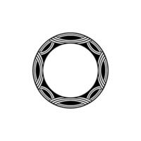 Geometric Circular Border on Light Background vector