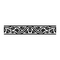 Decorative Floral Border, Ornament in Minimalist Style vector