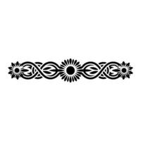 Floral Celtic Knotwork Border in Black White vector