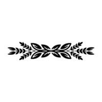 Minimalist Leaf Ornament Element for Decoration vector
