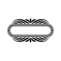 Decorative Vintage Label, Black White, Elegant Element vector