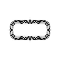 Elegant Black and White Ornate Frame Element vector