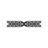 Elegant Black Leaf Motif Border on Neutral White Background vector