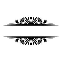 Elegant Floral Divider with Text Space, Minimalist vector