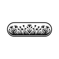 Minimalist Botanical Silhouette Border Elegant Line Art vector