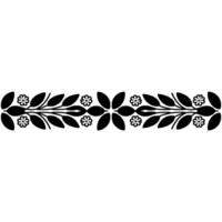 Elegant Floral Border , Simple, Minimalist, Monochromatic vector