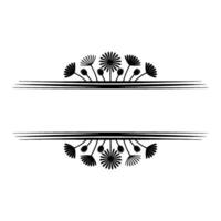 Elegant Floral Border with Blank Space for Text vector