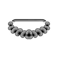 Elegant Floral Frame in Minimalist Black White vector