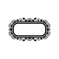 Floral Frame with Blank Space, Minimalist , Illustration vector