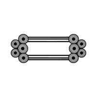 Abstract Geometric Frame Black and White , Minimalist Aesthetic vector