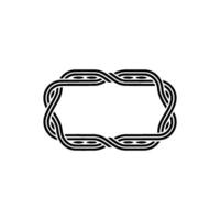 Modern Interwoven Frame on White Background vector