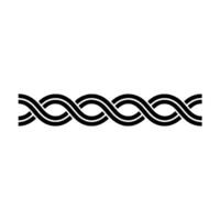 Intertwined Black Lines on Gradient Background - Decorative Element vector