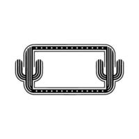 Modern Cactus Frame , Minimalist vector