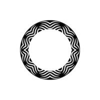 Abstract Black and White Geometric Circle on White Background vector