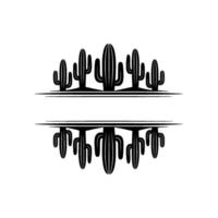 Minimalist Cactus Frame for Text, Illustration vector