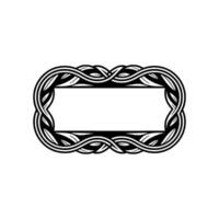 Elegant Black and White Ornamental Frame , Blank Space, Geometric vector