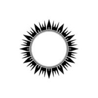Geometric Sunburst, Minimalist , Dark Silhouette vector