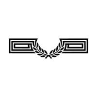 Geometric Laurel Ornament, Vintage Element vector