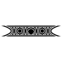 Geometric Tribal Border, Stylized Black and White, Pattern vector