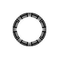 Geometric Circle Pattern, Minimalist , Circular Motif, Outline vector