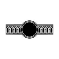Art Deco Circular Emblem - Elegant Border vector